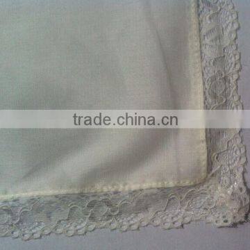 White Handkerchief With Lace Edge photo-3