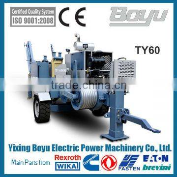 TY60 steel wire rope hydraulic puller Max continous pulling force:50KN