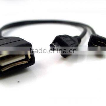 13CM Micro USB Host OTG Cable With Micro USB power