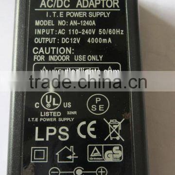 12v led power supply 12v 4a led ac dc power adapter led driver power supply high quality 2 years warranty