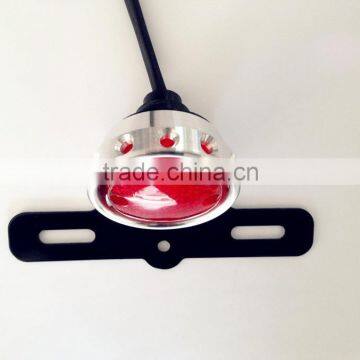 Motorcycle LED Custom Vintage Drilled Tail Light Brake Lamp For Harley, Chopper, Bobber photo-5