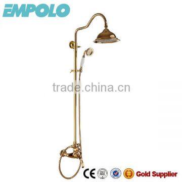 Bathroom Golden Plated Hot and Cold Rainfall Shower Mixer 96 4601G