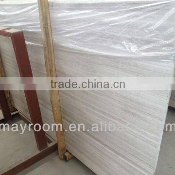 China Wooden White Marble Tile Slab