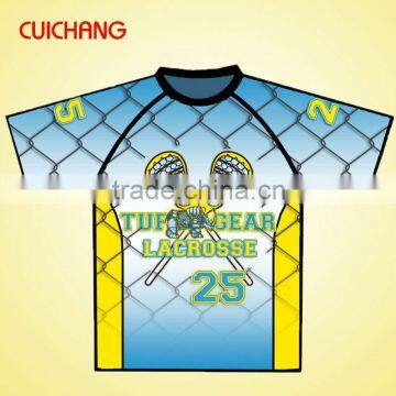 Sublimation lacrosse jersey customized lacrosse jersey with high quality