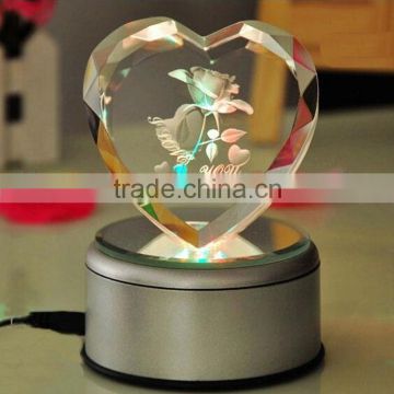 heart shape crystal music box birthday gift