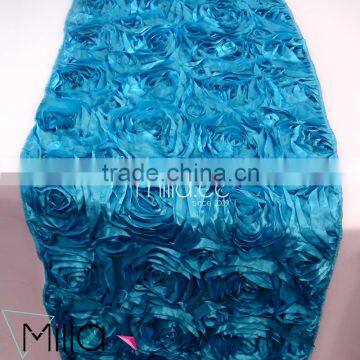 Satin Rosette Table Cloth Table Runner for Wedding Banquet Quality Choice photo-4