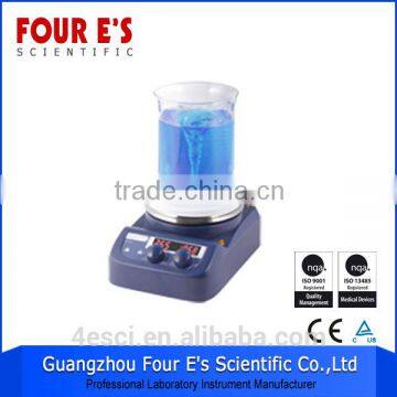 Digitally Controlled 5 Inch Round LED Magnetic Stirrer with Hotplate