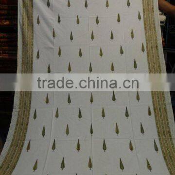 sanganeri bed sheet/indian hand made bed sheet