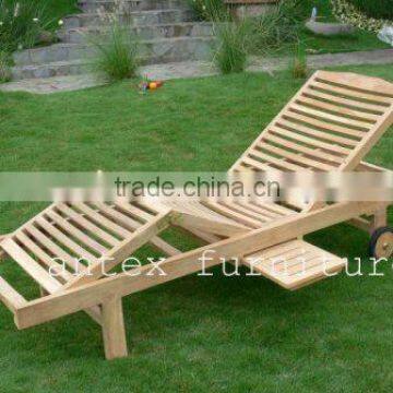 Teak Garden and Outdoor Furniture: Teak Sun Lounger