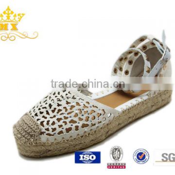 Espadrilles with hand made toe cap