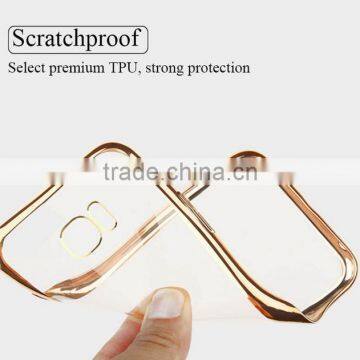Clear Hard Back TPU Gold Electroplating Bumper Case Cover For Samsung S7 & S7 Edge photo-3