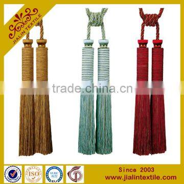 wholesaler designer home decor polyester tassel curtain tiebacks