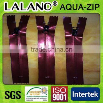 wholesale zippers in rose wine color for fashion dress with OEKO-TEX CARTIFIED