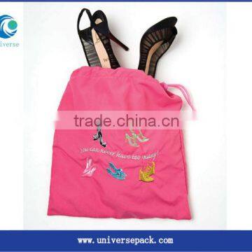 customize logo promotional drawstring shoes bag