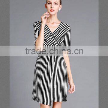 Fashion black&white stripe women dress women clothing