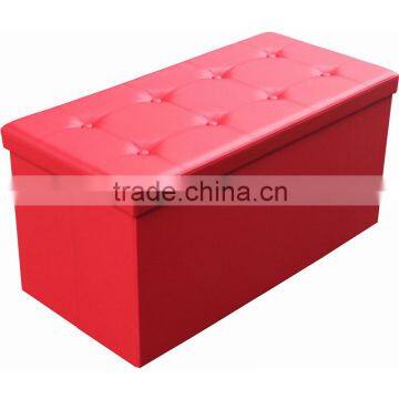 popular colorful polyester storage ottoman