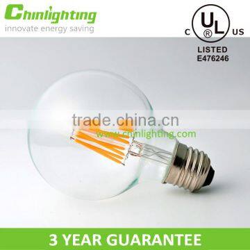 UL CUL CE RoHS Globe LED Filament Bulb G30 G95 2W 4W 6W 8W E26 E27 Warm White Dimmable LED Filament Lamp                        
                                                Quality Choice
                                                               