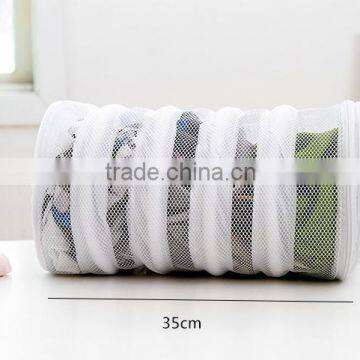 Folding Cylinder Shape Laundry Bag From 19 Years Factory