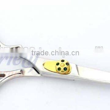 Sales promotion Swivel thumb head cutting scissors/shears 5.5"