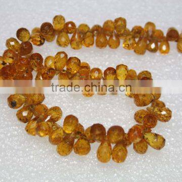 Natural Spessartite Garnet Faceted Briolette Drops