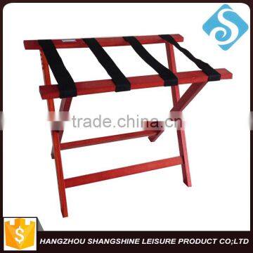 Hotel room wood folding luggage rack