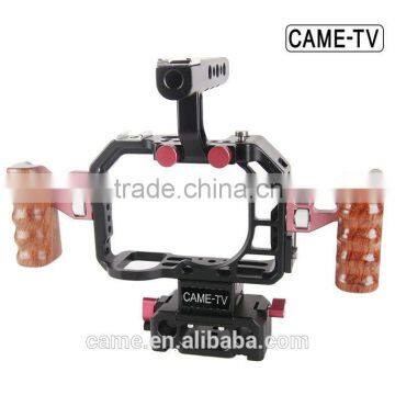 CAME-TV S ony a7S ILCE-7S Cage with Side wooden Handles