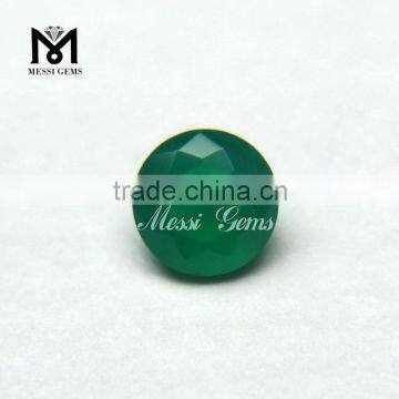 2015 New Fashion Loose Gemstone Round Green Agate Stone