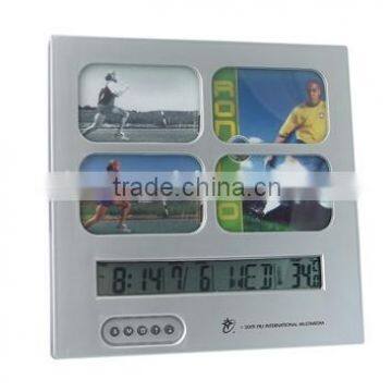 Digital photo frame table clock