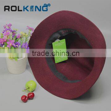 Wholesale Winter Wide Brim Bowknot Wool Felt Women's Hat photo-4