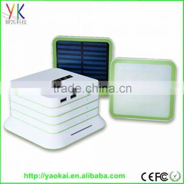 HOT 2015 Newest Design Best Quality Best price Solar Power Bank, Solar Mobile Charger by Shenzhen Factory/Do your Own Logo