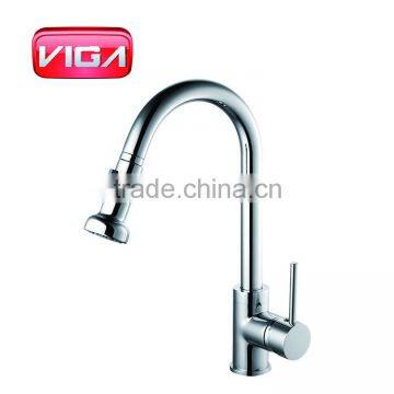 Good Quality Kitchen Mixer SS304 Spring Chrome Upc 61-9 Nsf Pull Down Kitchen Faucet photo-4