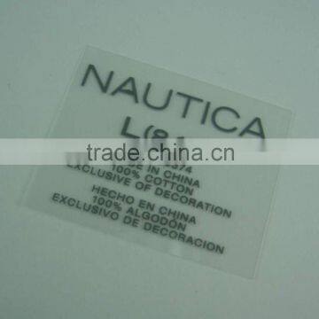 heat transfer label garment care instruction