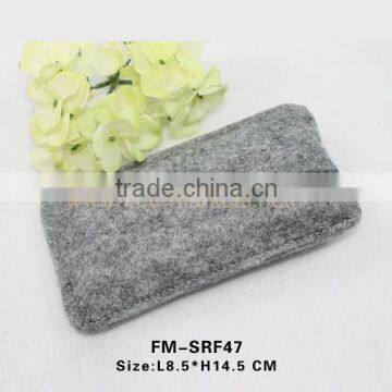 promotional customized reusable recycled felt leather arm mobile phone cases bags for iphone bags