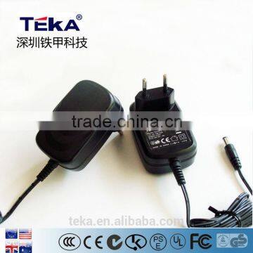 24w standard european plug adapter with UL,CUL,FCC,GS,CE,CCC,PSE,SAA,EK,KC,CB,BS,BSMI certification