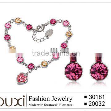 OUXI high end jewelry manufacturer online wholesale store ouxi gold plated jewelry set S-2025