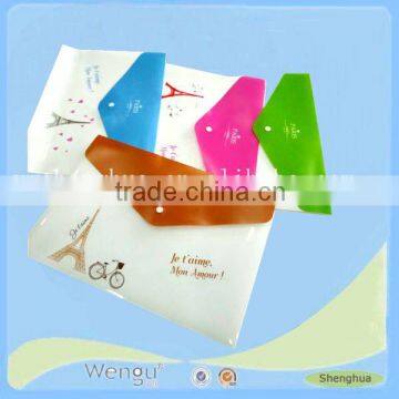 2016 factory supply clear plastic file envelopes ,pp pocket holder,