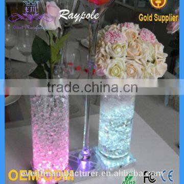 4inch Single Color Square Rechargeable Under Vase Light for Table Decoration