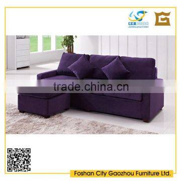 Hotsale wooden legs sectional 3 seater corner sofa with chaise lounge