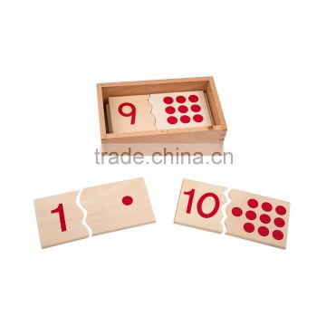 Yiwu montessori educational wooden toys of Number Puzzle 1-10 with CE