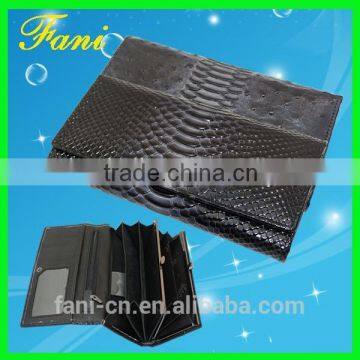 Huge snakeskin genuine leather wallet with elegant appearance for ladies or young girls