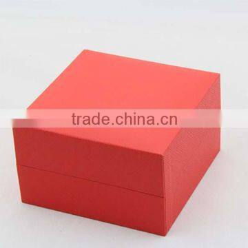 High End Hinge Open and Closed Red Paper Jewellry Packaging Gift Box for Necklace Bangle Ring photo-2