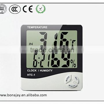 Wide lcd display digital thermometer hygrometer clock