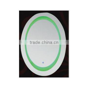 2016 CE rohs ip44 touch switch 5mm silver float glass decorative bathroom wall bath LED backlit light mirror