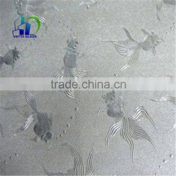 6mm Tempered Glass Price Patterned Glass Partition for Bathroom photo-5