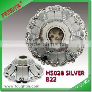 B22 E27 Big Base Electric Lamp Holder Golden Silver Color Lampholder photo-2