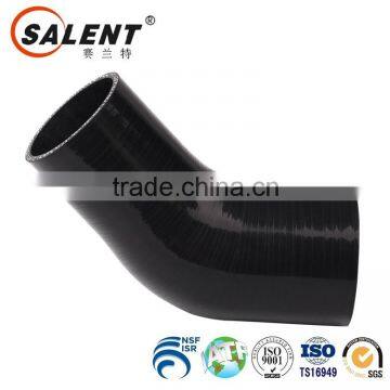 High Grade 70mm to 51mm Black Flexible 45 Degree Silicone Reducer Elbow Hose Silicone Rubber Hose photo-3