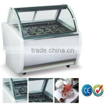 Ice cream freezer with display