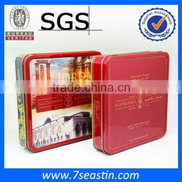 Metal Tin Box in Square Shape for Cake,Cookie Can in Food Grade