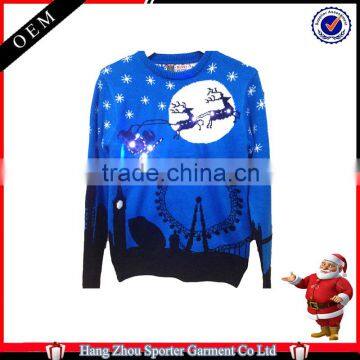 16FZCS77 holiday led pullover lighted christmas sweater with lights