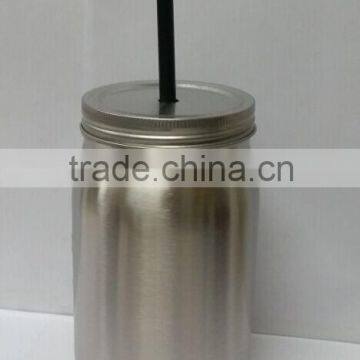 stainless steel Mason Jar Tumbler with straw